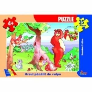Puzzle 35 piese - Ursul pacalit de vulpe imagine