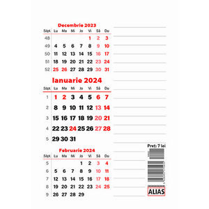 Calendar 2024, triptic cu planner magnetic imagine