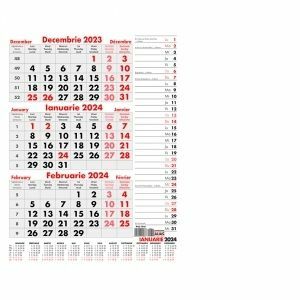 Calendar triptic cu planner 2024, 12 file imagine