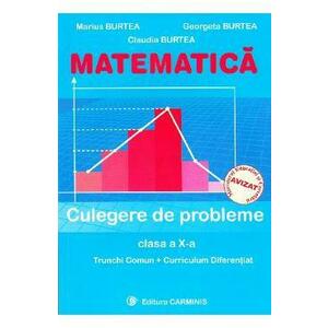 Matematica clasa 10 culegere de probleme trunchi comun + curriculum diferentiat - Marius Burtea, Georgeta Burtea, Claudia Burtea imagine