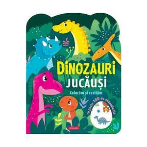 Dinozauri jucausi - carte de colorat imagine