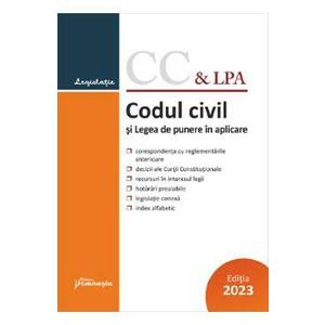 Codul Civil si Legea de punere in aplicare Act.1 septembrie 2023 imagine