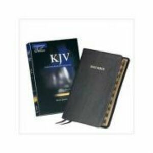 KJV Concord Reference Bible, Black Calfsplit Leather, Red Letter Text imagine