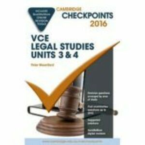 Cambridge Checkpoints VCE Legal Studies Units 3 and 4 2016 and Quiz Me More - Peter Mountford imagine