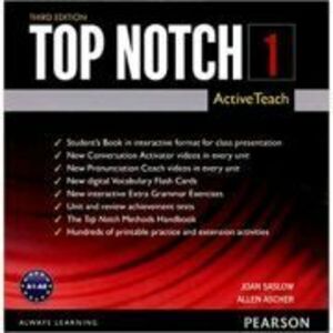 Top Notch 3e Level 1 Teachers’ ActiveTeach Software - Joan Saslow imagine