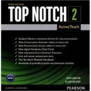 Top Notch 3e Level 2 Teachers’ ActiveTeach Software - Joan Saslow imagine