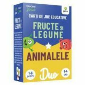 DuoCard. Fructe si legume, Animalele. Carti de joc educative imagine