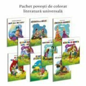 Pachet 9 carti de colorat format A5 literatura universala imagine