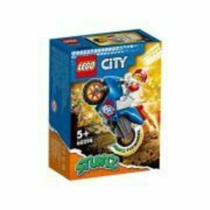 LEGO City. Motocicleta de cascadorie-racheta 60298, 14 piese imagine