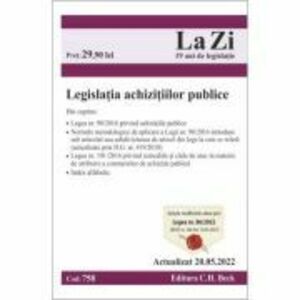 Legislatia achizitiilor publice. Actualizat la 20. 05. 2022 imagine