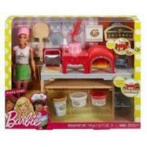 Set pizzerie Barbie cu papusa, Mattel imagine
