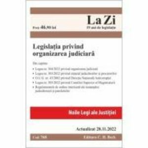 Legislatia privind organizarea judiciara. Actualizat la 28. 11. 2022 imagine