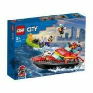 LEGO City. Barca de salvare a pompierilor 60373, 144 piese imagine