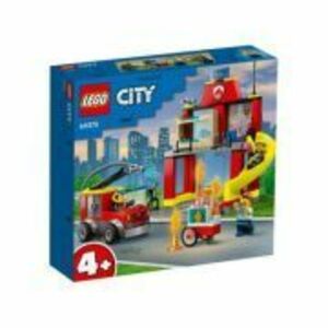 LEGO City. Statie si masina de pompieri 60375, 153 piese imagine