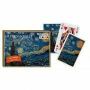 Set 2 pachete Carti de joc Van Gogh Starry Night, in cutie de lux imagine