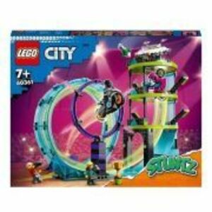 LEGO City. Provocarea suprema de cascadorii pe motocicleta 60361, 385 piese imagine