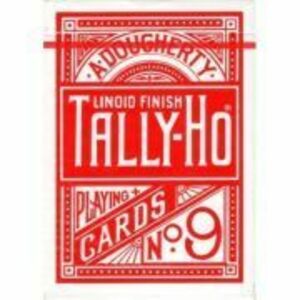 Carti de joc Tally-Ho pentru jucatori, magicieni si cardisti, Rosu imagine