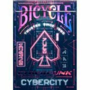 Carti de joc poker, Bicycle, Cyberpunk Cyber City imagine