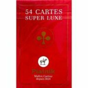 Carti de joc Super Luxe, grafica in stil francez, rosu imagine