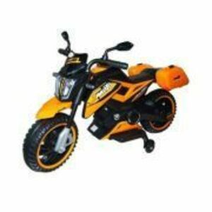 Motocicleta cu acumulator, 1 motor, 12V, 4A, portocaliu imagine