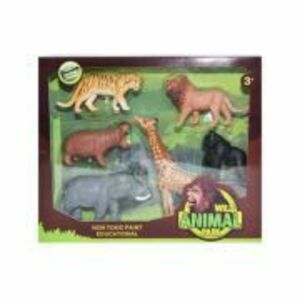 Figurine animale din jungla, 6 buc. / cutie imagine