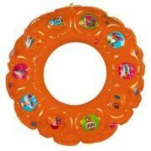 Colac baie gonflabil, cu alveole, 80 cm, portocaliu imagine