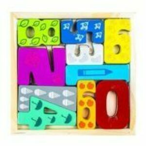 Puzzle din lemn, Tetris - Cifre imagine