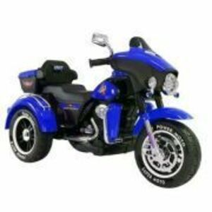 Motocicleta cu Acumulator, 2 motoare, 12V, 4A, albastru imagine