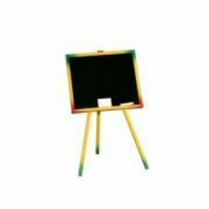 Tablita lemn, neagra, 82 cm + Suport Color + Accesorii imagine