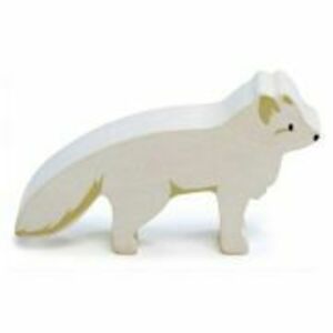 Figurina Vulpe polara, din lemn premium imagine