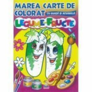 Legume-Fructe - Marea carte de colorat cu guasa si acuarela imagine