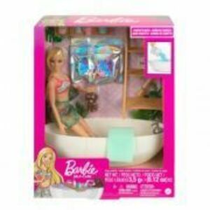 Set papusa si baie cu confetti Barbie Self Care imagine