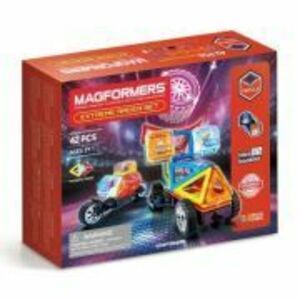 Joc magnetic de constructie Extreme Racer Curse Extreme, 42 piese, Magformers imagine