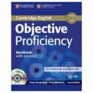 Objective Proficiency Workbook with Answers with Audio CD - Felicity O'Dell imagine