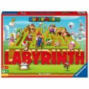 Joc labirint pentru copii de la 7 ani, multilingv incusiv RO, Labyrinth Super Mario, Ravensburger imagine