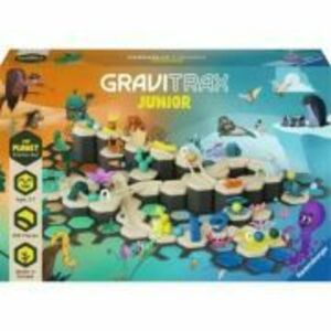 Joc de constructie pentru copii de la 3 ani, Set de baza, Planeta, Gravitrax Junior My Planet imagine