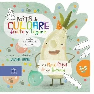 Portia de culoare fructe si legume - carte de colorat cu rime (3-5 ani) imagine