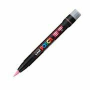 Marker pensula UNI Brush PCF-350, K, roz, Posca (M427) imagine
