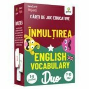 Duo Card. Inmultirea. English vocabulary. Carti de joc educative imagine