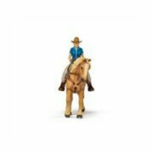 Set figurina Cowgirl (Vacarita) pe Cal USA, Papo imagine