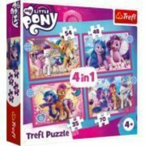 Puzzle 4in1 My little pony - poneii colorati imagine