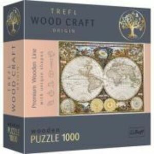 Puzzle din lemn harta lumii antice 1000 de piese imagine