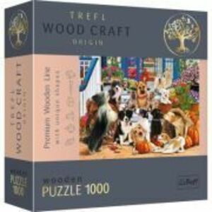 Puzzle din lemn echipa de catei, 1000 de piese, Trefl imagine
