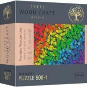 Puzzle din lemn fluturasii colorati 500+1 piese imagine