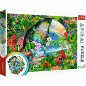Puzzle spiral animale tropicale 1040 piese imagine