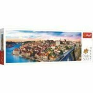 Puzzle Porto panorama Portugalia 500 de piese, Trefl imagine