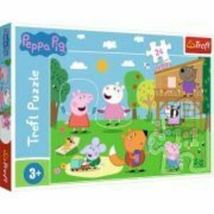 Puzzle Peppa Pig distractia din iarba 24 piese imagine