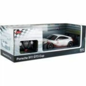 Masina cu telecomanda Porsche 911 GT3 RS alb, scara 1: 18, Rastar imagine