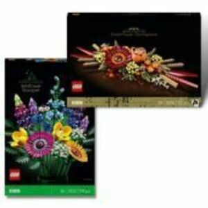 Pachet LEGO Creator Expert. Buchet de flori de camp 10313 si Ornament din flori uscate 10314 imagine