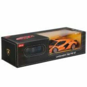Masina cu telecomanda Lamborghini Sian portocaliu cu scara 1 la 24, Rastar imagine